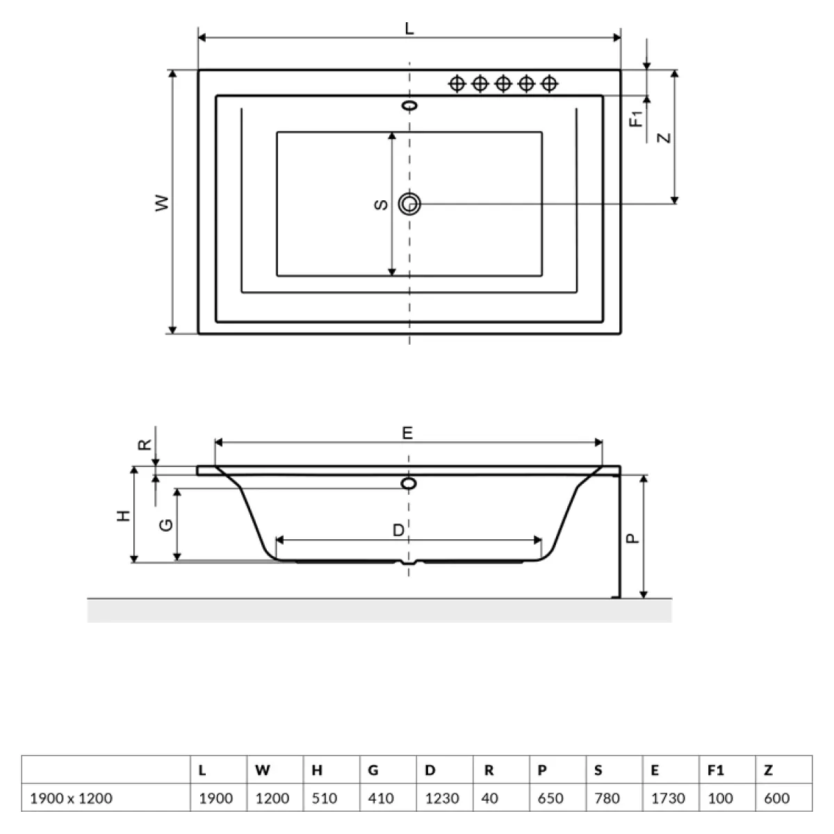 Торцевая панель 120 см Excellent Crown Lux OBEX.120.65WH