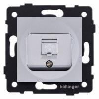 Розетка телефонная RJ-11 со штрокой, без рамки Kollinger  REA-009GY