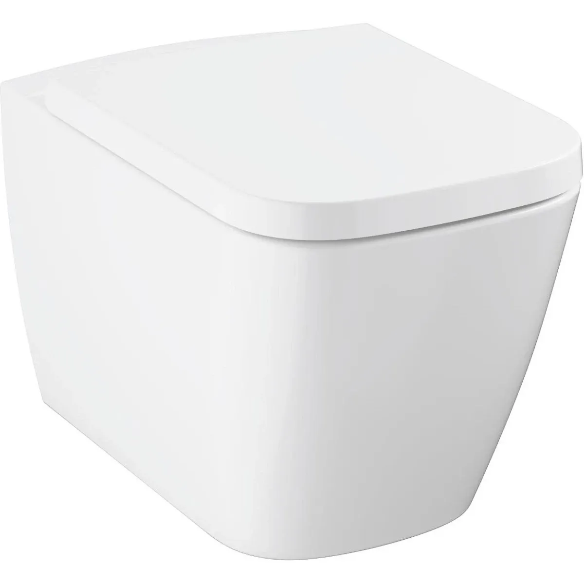 Унитаз подвесной Grohe BauEdge Ceramic 106740SH00 безободковый, с сиденьем микролифт, альпийский белый
