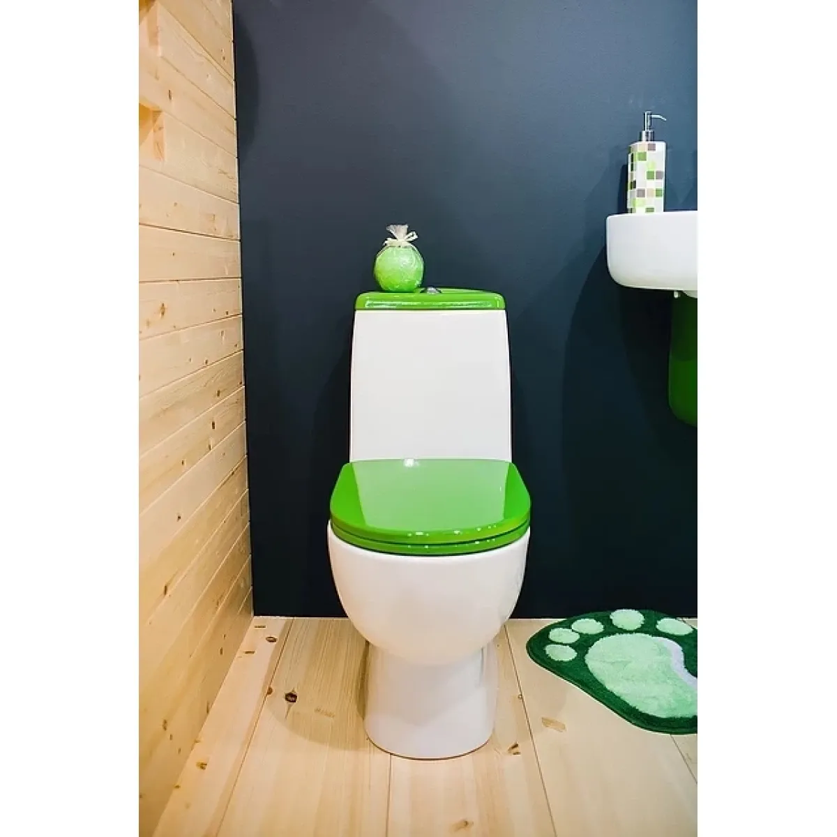 Унитаз-компакт с сиденьем микролифт Sanita Luxe Best Color Motion WC.CC/Best/2-DM/GRN.G/S1
