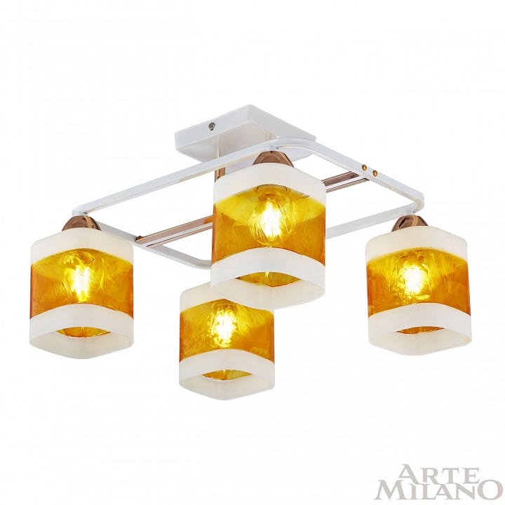 Потолочная люстра Arte Milano AMALFI-322008 322008/4 WH+FG
