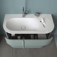 Тумба с раковиной Burgbad Lavo 2.0 102 SFZT102/LG0226 F5046C0001*1 левая голубой лед матовый