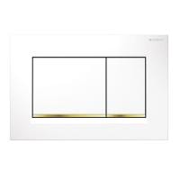 Клавиша смыва Geberit Sigma 30 115.883.KK.1 белый матовый/золото