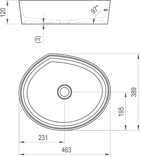 Раковина Ravak Moon 3 XJN01300004