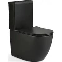 Унитаз-компакт GID Tn2188TF-BM безободковый, торнадо, с сиденьем микролифт, черный матовый