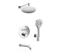 Комплект для ванны WasserKRAFT Dinkel A175817 с верхней душевой насадкой лейкой и изливом хром