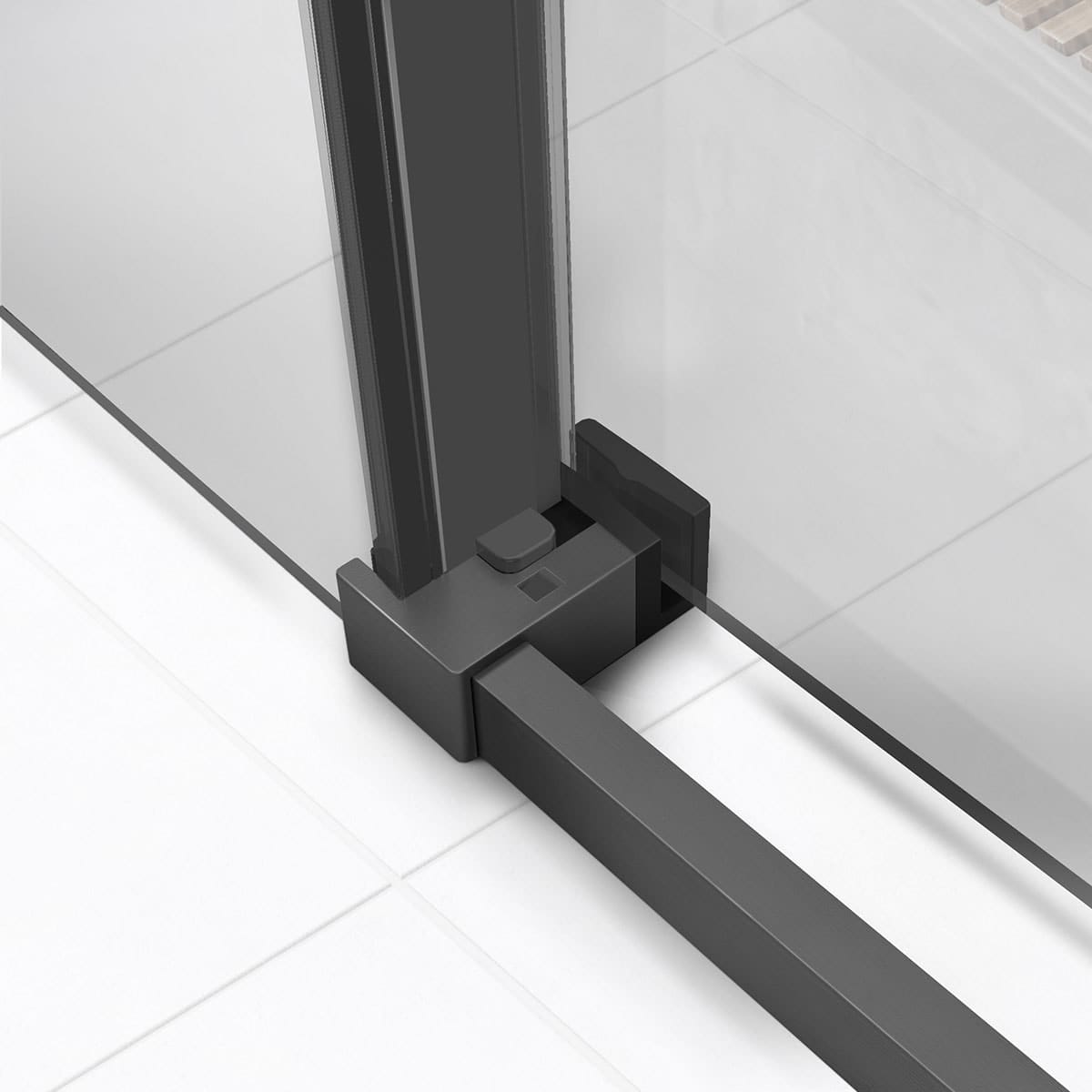 Душевая дверь Vincea Slim Soft 150 VDS-1SS150CLGM вороненая сталь