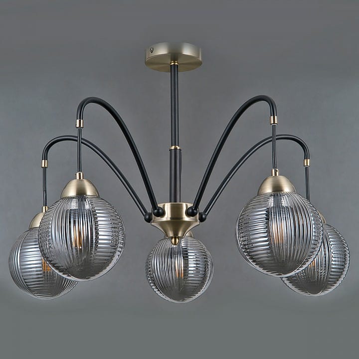 Люстра на штанге ILLUMICO  IL0433-5PSQ-79 BK AB