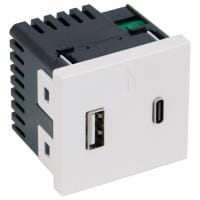 Розетка 2хUSB type A и C без рамки MEITON  A4287C2