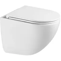 Унитаз подвесной Grossman GR-4455SQC безободковый, торнадо, с сиденьем микролифт, белый