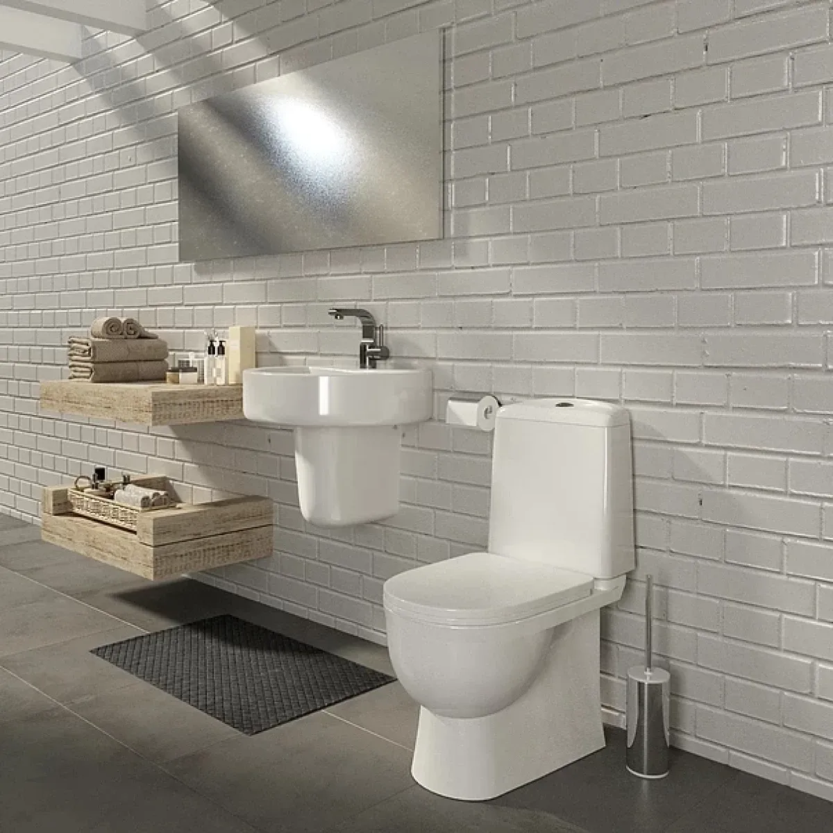 Унитаз-компакт с сиденьем микролифт Sanita Luxe Best WC.CC/Best/2-DM/WHT.G/S1