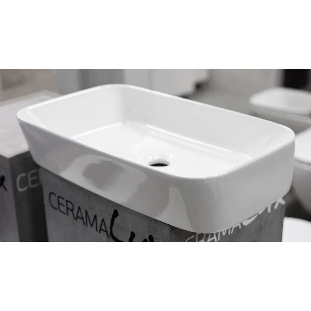 Раковина-чаша CeramaLux 78494 57,7x34,5 см, накладная, белый