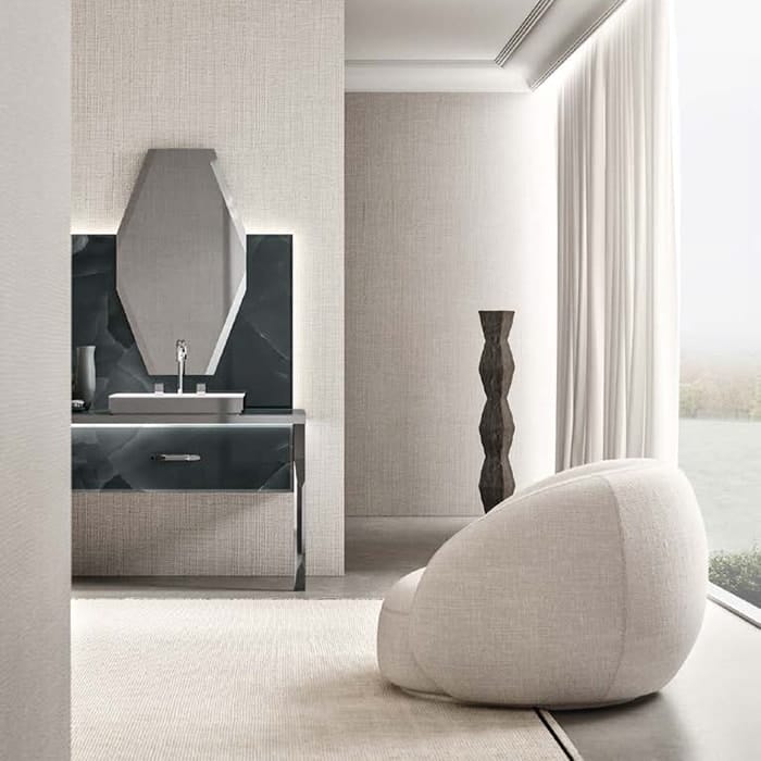 Комплект мебели Milldue Vitage Edition Hilton 06 дымчатый оникс/полированная сталь