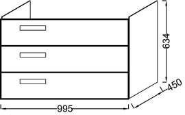 Тумба под раковину Jacob Delafon Rythmik 99.5 EB1310-E70 Арлингтонский Дуб