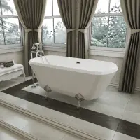 Акриловая ванна Grossman Retro GR-1001 172x80 см, отдельностоящая, белый глянец