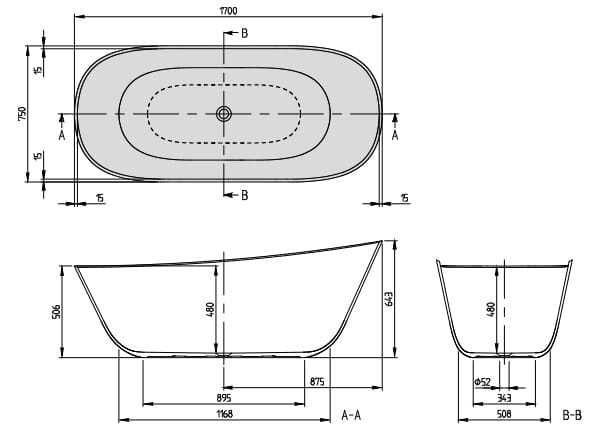Квариловая ванна Villeroy&Boch Theano Curved Edition 170x75 UBQ170ANH7F200V-01 альпийский белый