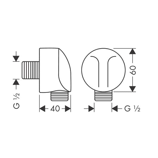 Шланговое подсоединение E hansgrohe FixFit 27454340 без клапана обратного тока черный хром