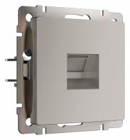 Розетка Ethernet RJ-45 и со шторками без рамки Werkel дымчатый W1281004