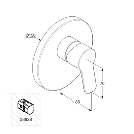 Смеситель для душа Kludi PURE&EASY 374200565 хром