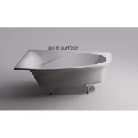Ванна из литьевого мрамора Astra-Form Селена Solid Surface 01010080 170x100 см L, угловая, белый матовый