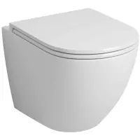 Унитаз подвесной Grossman GR-4457S безободковый, с сиденьем микролифт, белый