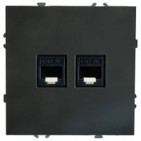 Розетка двойная Ethernet RJ-45 без рамки Stekker Эмили 49848