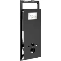 Инсталляция для унитаза WasserKRAFT Salm 27 27TLT.010.ME.BL.BN02 с кнопкой смыва, никель