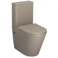 Унитаз-компакт Grossman GR-4480BRLMS безободковый, с сиденьем микролифт, светло-коричневый матовый