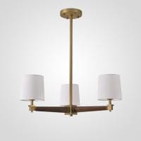 Люстра на штанге Imperiumloft Jorgenson White/Dark wood STAVRA01