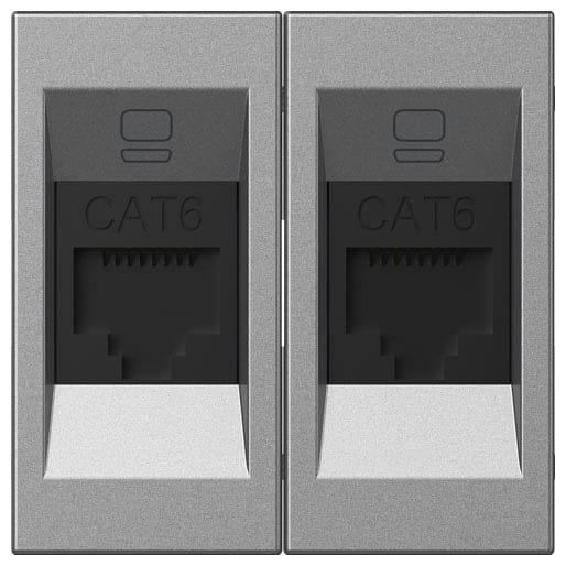 Розетка двойная Ethernet RJ-45 без рамки Elbi Eleсtriс Moda Vox 611-041032-248