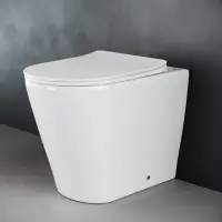 Приставной безободковый унитаз с сиденьем микролифт Ceramica Nova Highlight CN1812