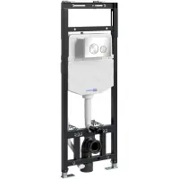 Инсталляция для унитаза WasserKRAFT Alme 15 15TLT.010.ME.BN02 с кнопкой смыва, никель