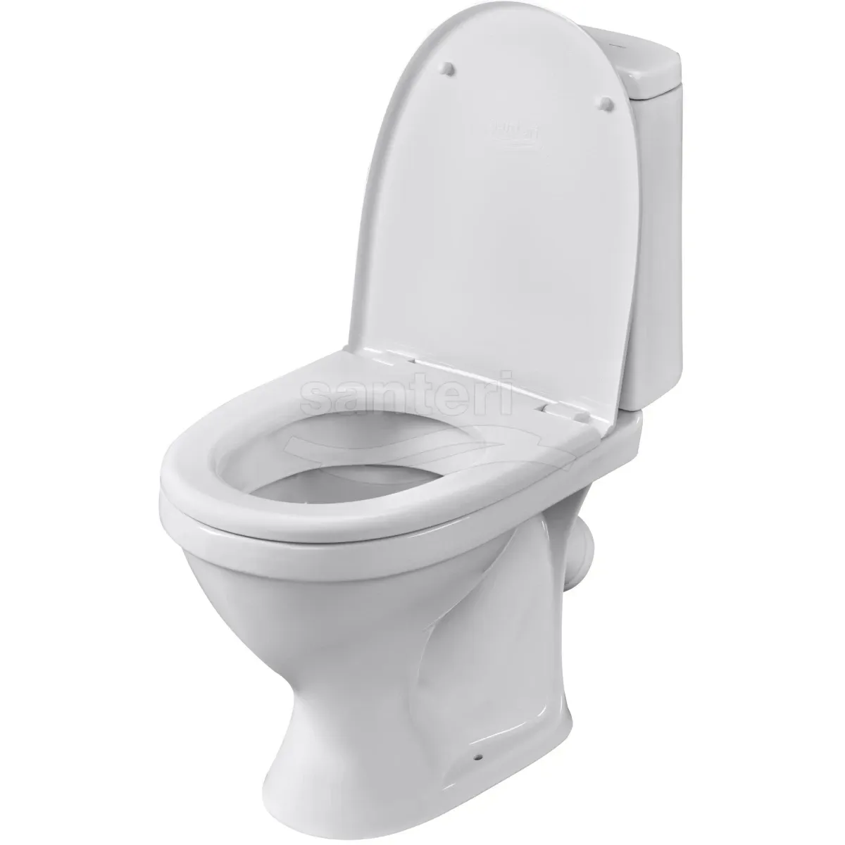 Унитаз-компакт Santeri Prime 1.P205.4.S00.00B.F (4640009670864) косой выпуск, с сиденьем, белый
