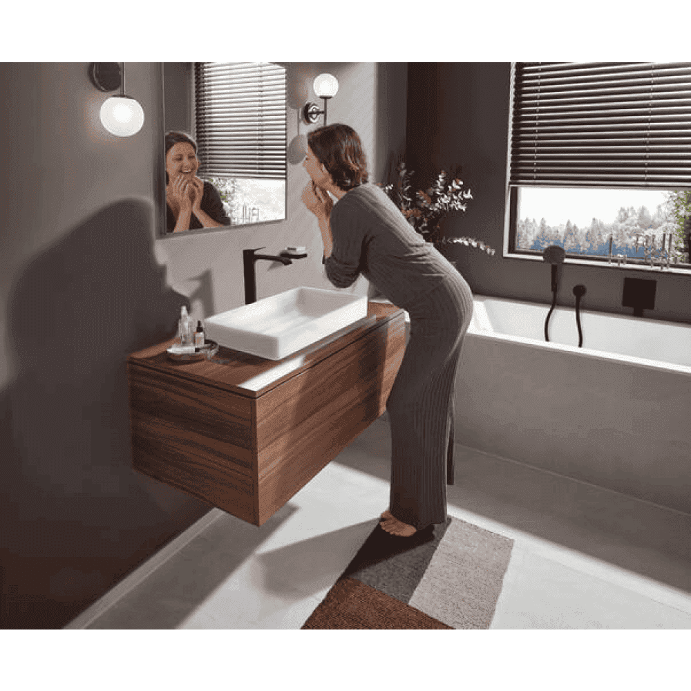 Смеситель для раковины hansgrohe Vivenis 75042670 без сливного гарнитура черный