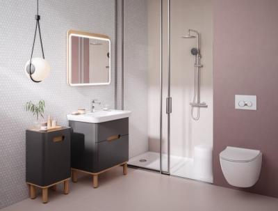 Тумба с раковиной Vitra Sento 63 60834 матовый антрацит