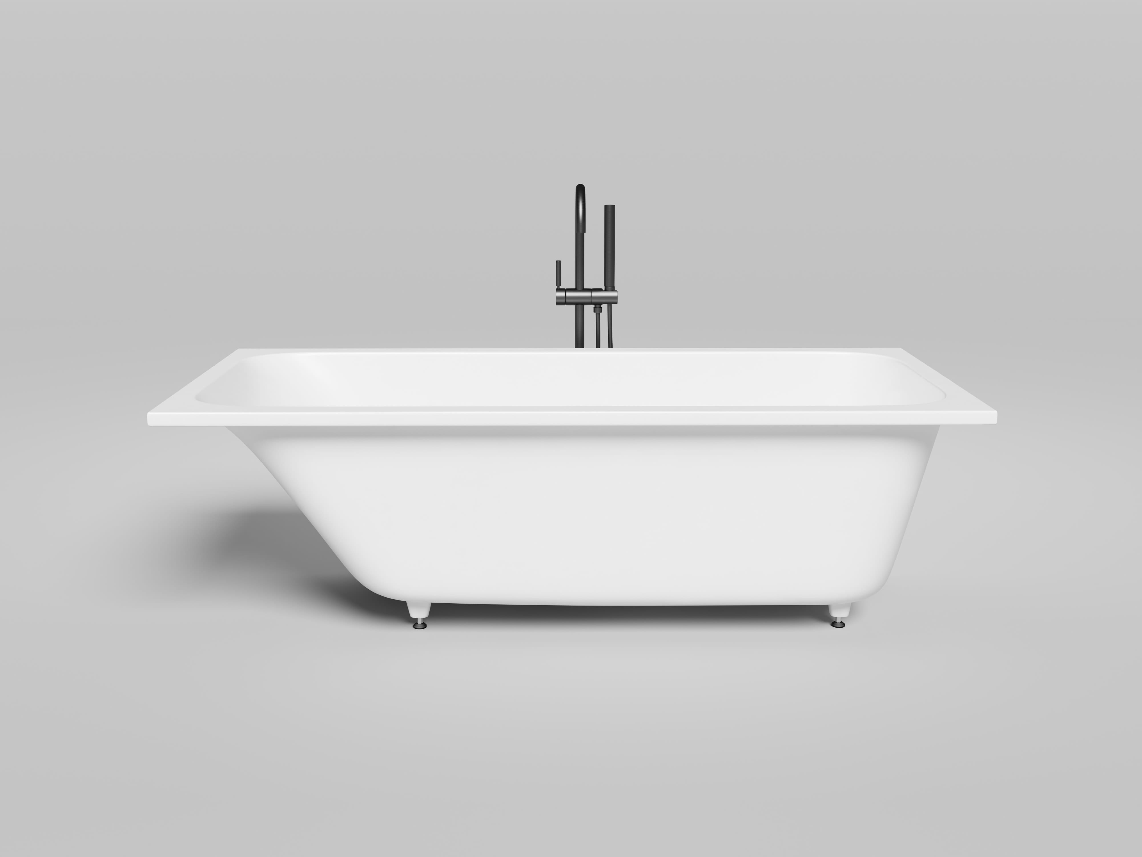 Ванна из искусственного камня Salini Orlando Kit 170х80 102126MF черная матовая