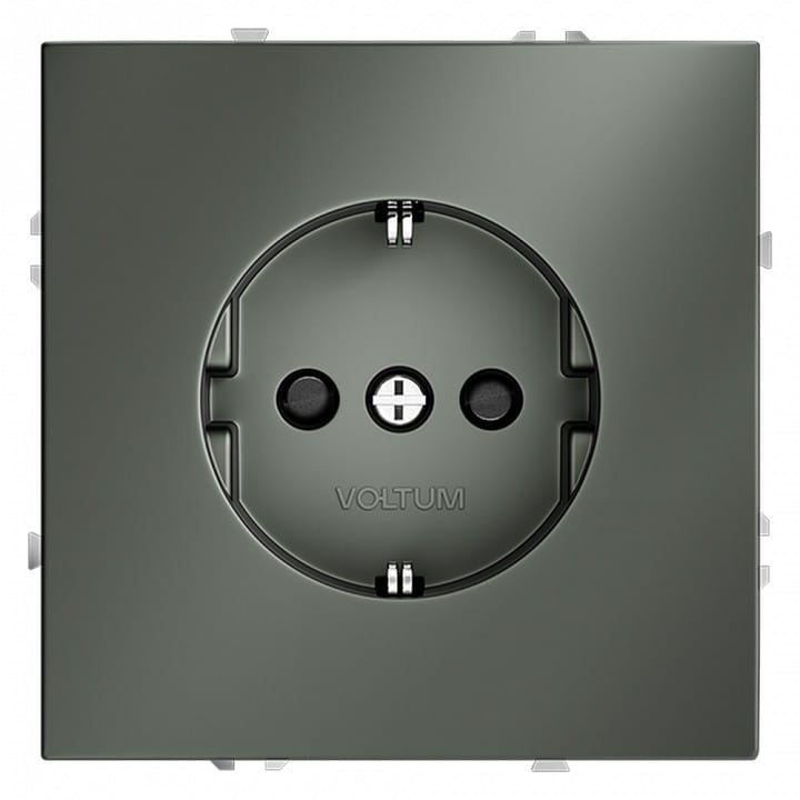 Розетка с заземлением и со шторкой, без рамки Voltum S70 VLS040206