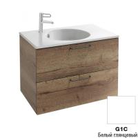 Тумба под раковину 80 см Jacob Delafon Odeon Rive Gauche EB2522-R5-G1C белый бриллиант ручка хром