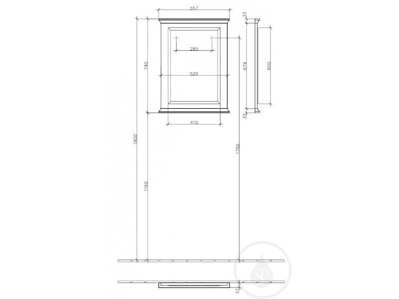 Зеркало Villeroy&Boch Hommage 856500MT белый матовый