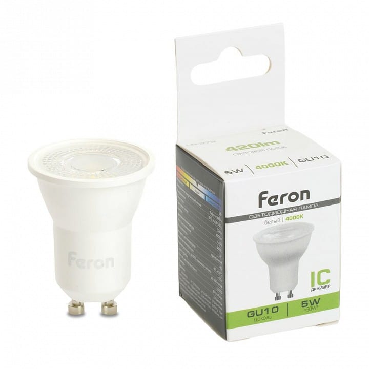 Лампа светодиодная Feron LB-272 GU10 5Вт 4000K 51219