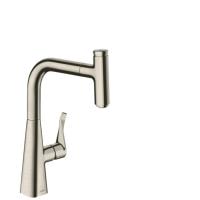 Смеситель для кухни hansgrohe Metris Select M71 240 73802800 с вытяжным изливом 1jet sBox сталь