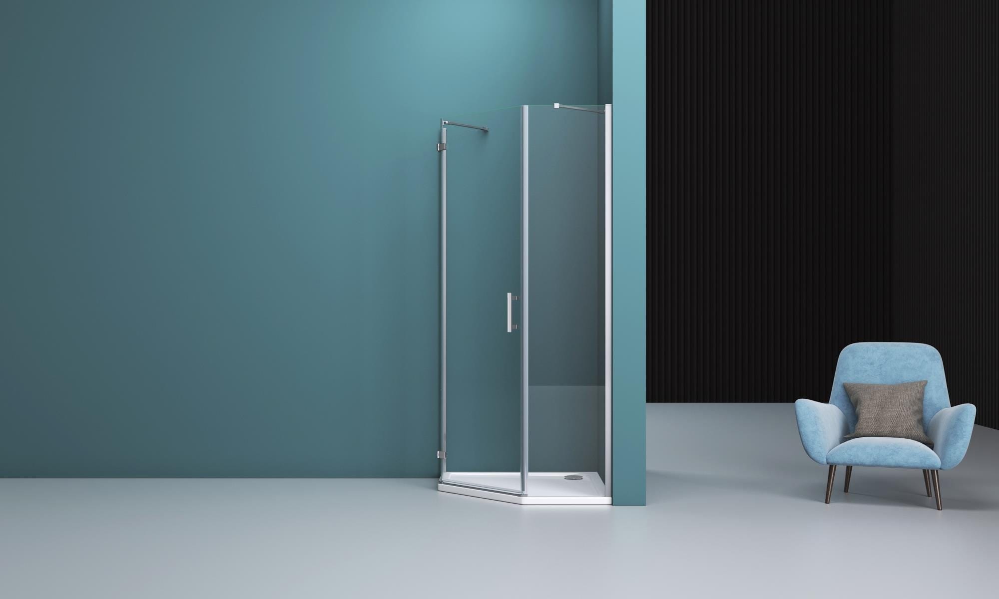 Душевой уголок BelBagno Kraft KRAFT-P-1-100-C-Cr-L