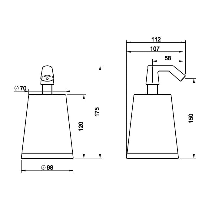 Дозатор для мыла Gessi Cono 45437#707 черный