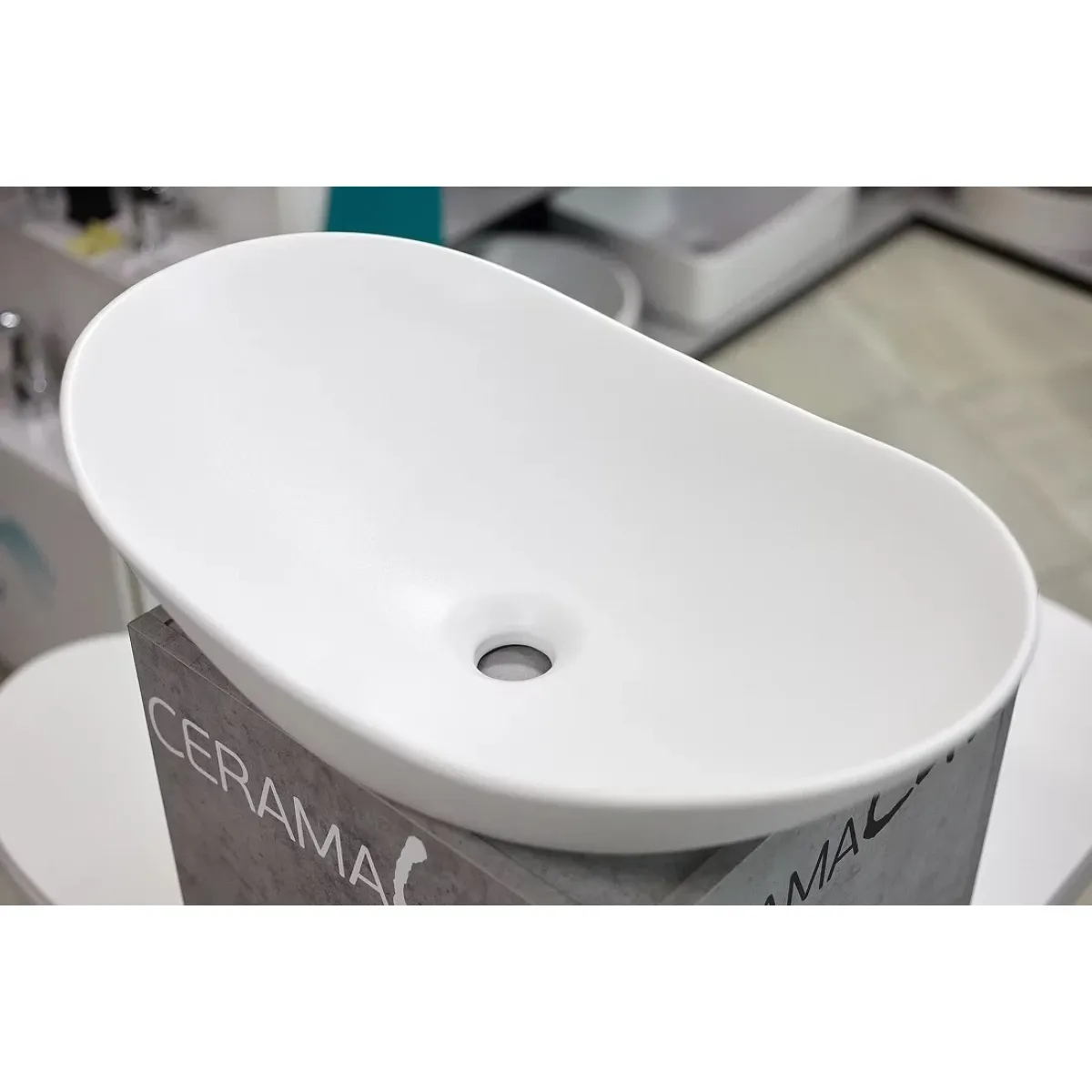 Раковина-чаша CeramaLux 7811MW 60,5x36 см, накладная, белый матовый