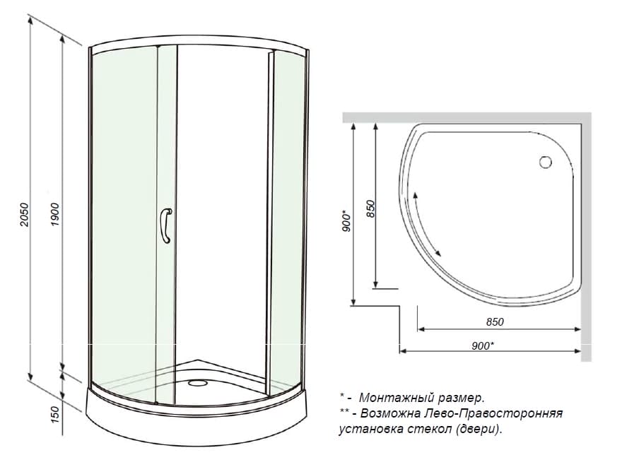 Душевой поддон AM.PM Move 90х90 (W78T-608-090W)