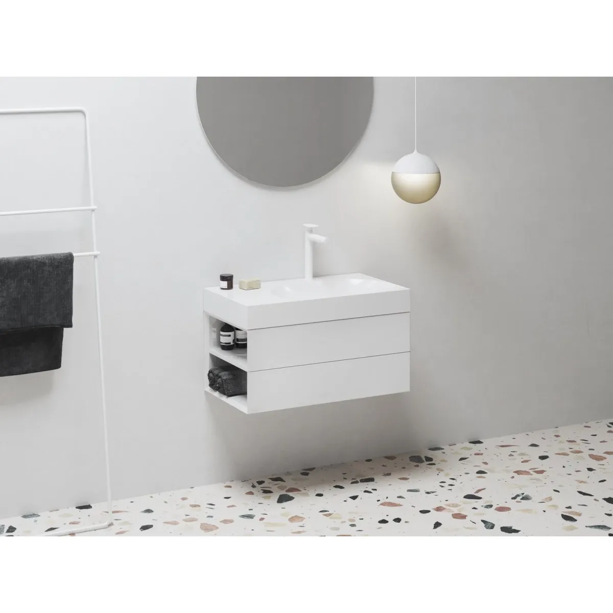Раковина Ravak Lite XJXL1280001 80x45 см L, накладная, подвесная, белый