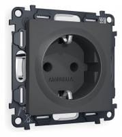 Розетка с заземлением и со шторкой, без рамки Ambrella Volt ALFA MA907010