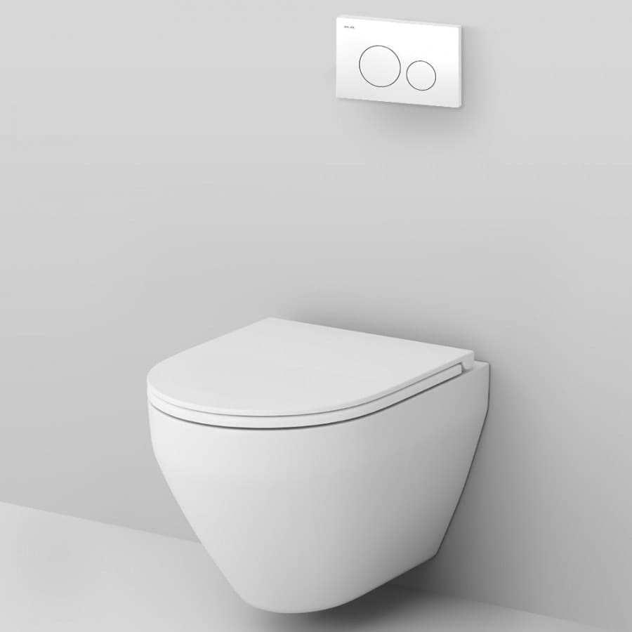 Комплект унитаз AM.PM Spirit V2.0 FlashClean IS49001.701700 с инсталляцией + клавиша белая + сиденье