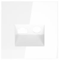 Накладка для ТВ-розетки и RJ-11 или RJ-45 Voltum S70 VLS002701