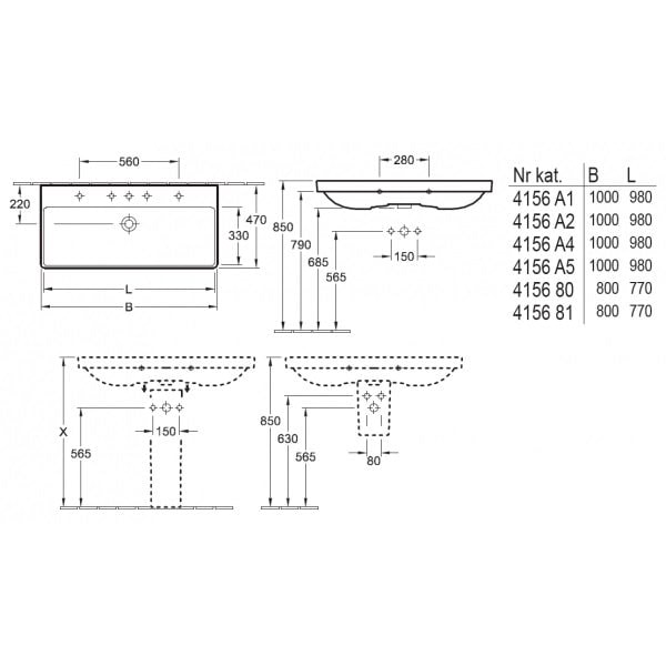 Раковина Villeroy&Boch Avento 4156A5R1